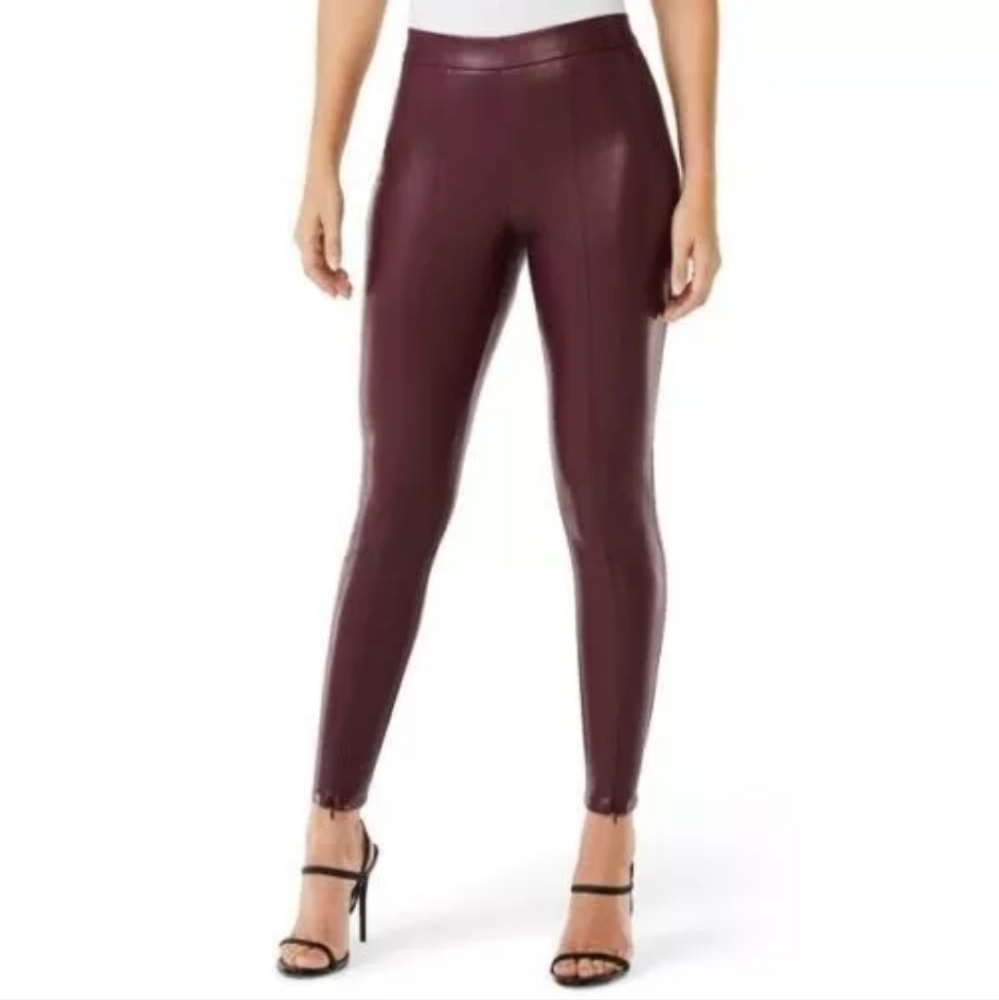 Sophia Vergara Rosa High Rise Zip Hem Jegging, 16, Dark Red